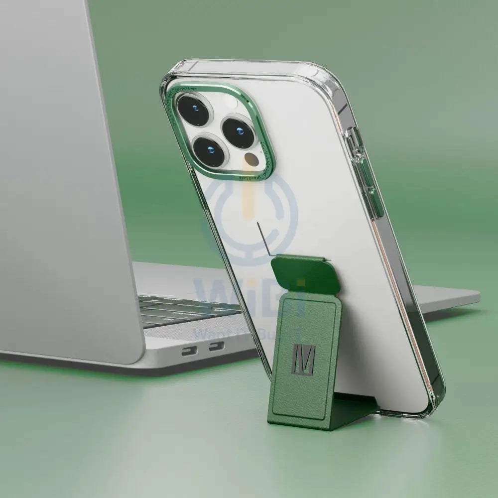 Levelo Morphix Clara Gripstand IMD Clear Back Case - iPhone 14 Pro Max / Green Accessories > Mobiles & Tablets > Mobiles