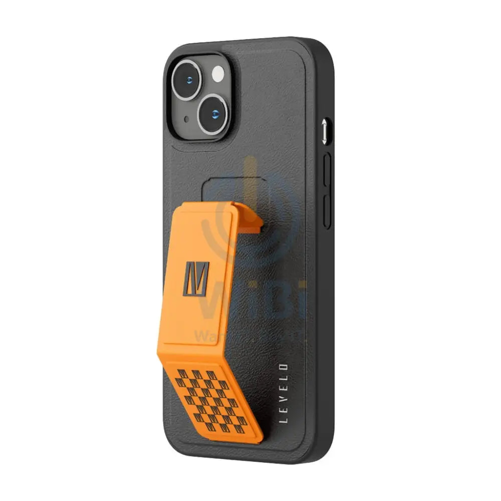 Levelo Morphix Gripstand PU Leather Case - iPhone 14 Plus / Orange Accessories > Mobiles & Tablets > Mobiles