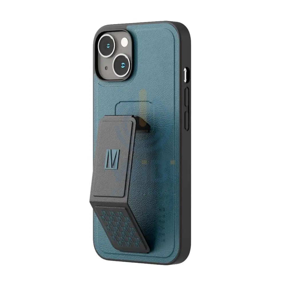 Levelo Morphix Gripstand PU Leather Case - iPhone 14 Plus / Storm Blue Accessories > Mobiles & Tablets > Mobiles