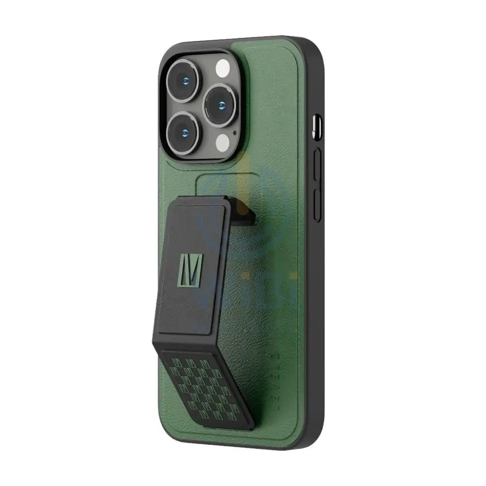 Levelo Morphix Gripstand PU Leather Case - iPhone 14 Pro Max / Forest Green Accessories > Mobiles & Tablets > Mobiles