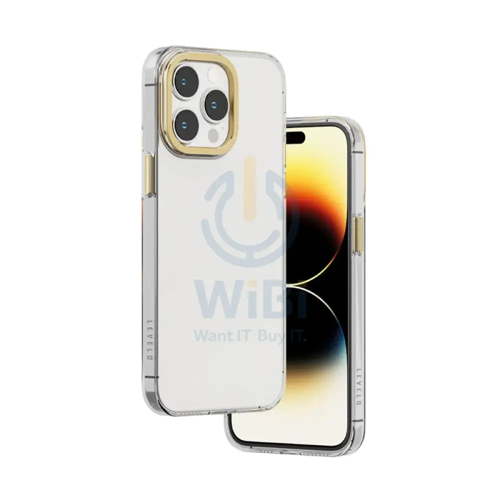 Levelo Sensa Clear Back Case iPhone 14 Pro Max - Clear/Champagne Accessories > Mobiles & Tablets > Mobiles > Screen