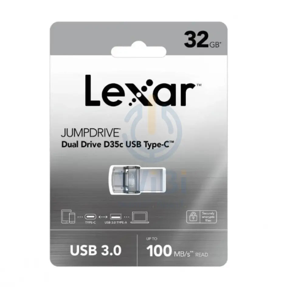 Lexar 32GB Dual Type-C and Type-A USB 3.0 Flash Drive - LJDD35C032G-BNBNG Storage > USB Flash Drive