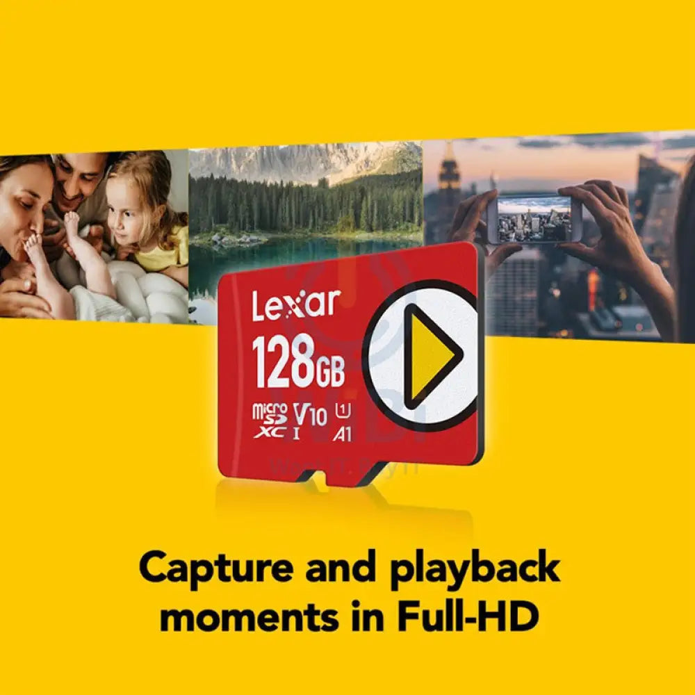 Lexar High Speed PLAY Micro SD cards – LMSPLAY128G-BNNNG Storage > Memory Cards