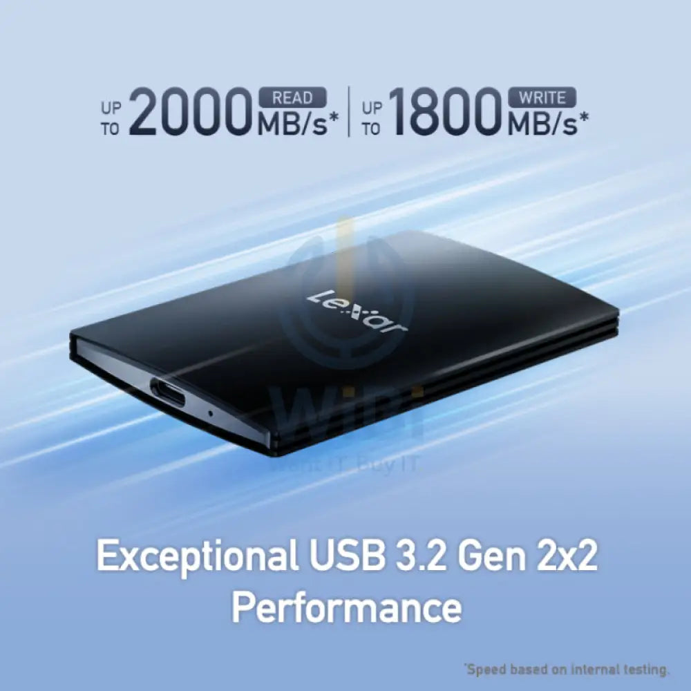 Lexar SL500 Portable SSD - 2TB / Up to 2000MB/s / USB-C 3.2 Gen2x2 / External SSD (Solid State Drive) Storage > USB