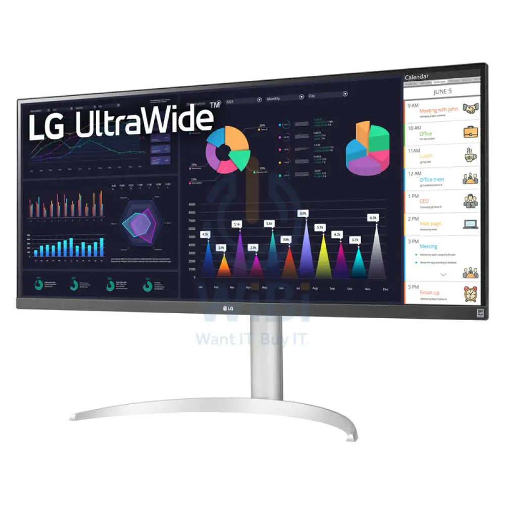 LG UltraWide FHD IPS Monitor - 34.0’’ IPS WFHD / 5ms / USB-C / HDMI / DisplayPort / 100Hz - Monitor Monitors &