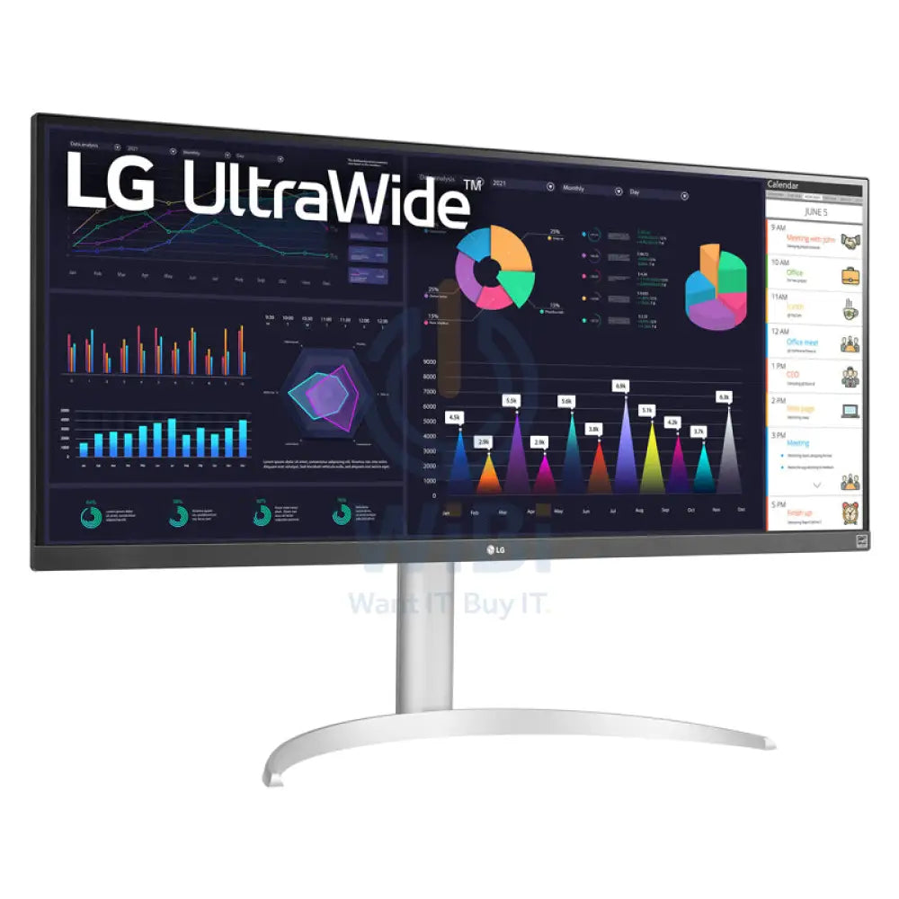 LG UltraWide FHD IPS Monitor - 34.0’’ IPS WFHD / 5ms / USB-C / HDMI / DisplayPort / 100Hz - Monitor Monitors &