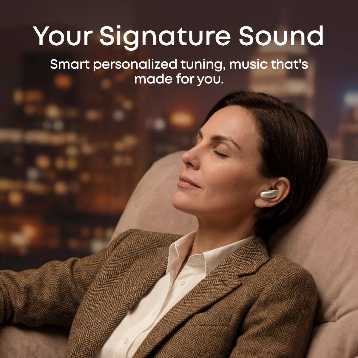 Soundcore Liberty 5 Pro Max Earbuds with AI Note-Taker Smart Case - Bluetooth / Titanium Gold