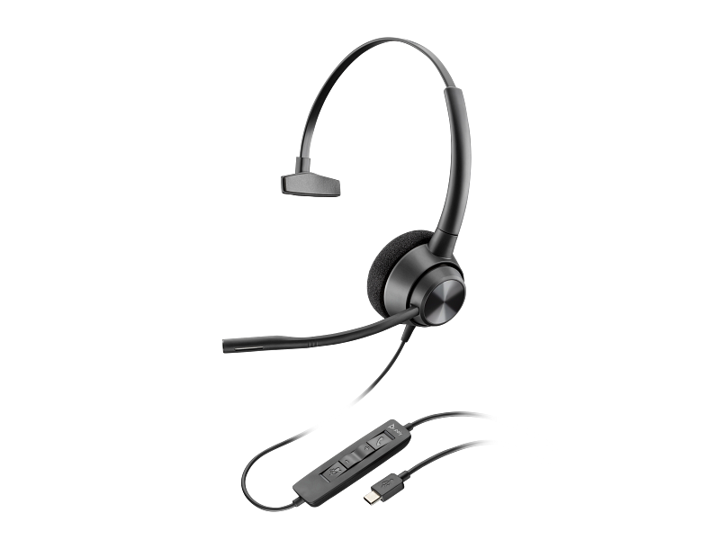 HP Poly EncorePro 310 Headset TAA - Monoaural / USB-C