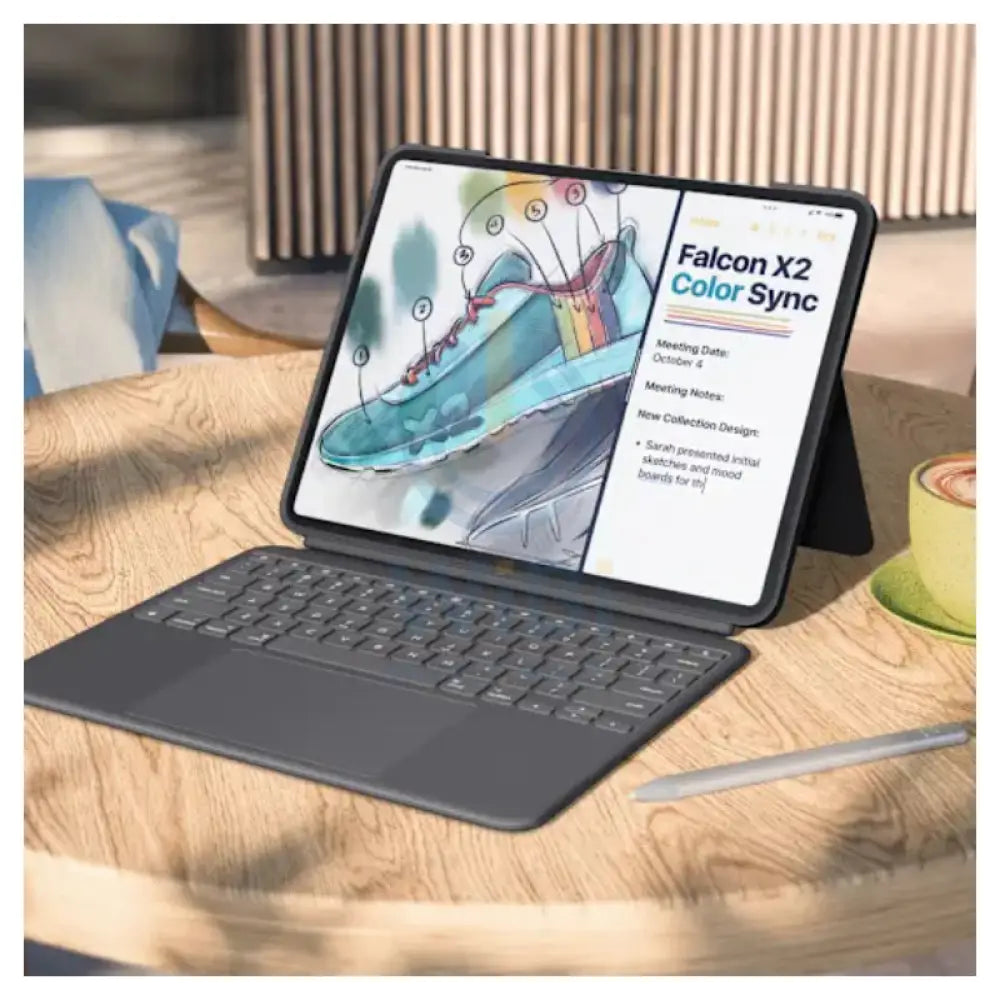 Logitech Combo Touch keyboard Case for iPad Pro 13-inch (M4) - Graphite / Arabic Accessories > Mobiles & Tablets >