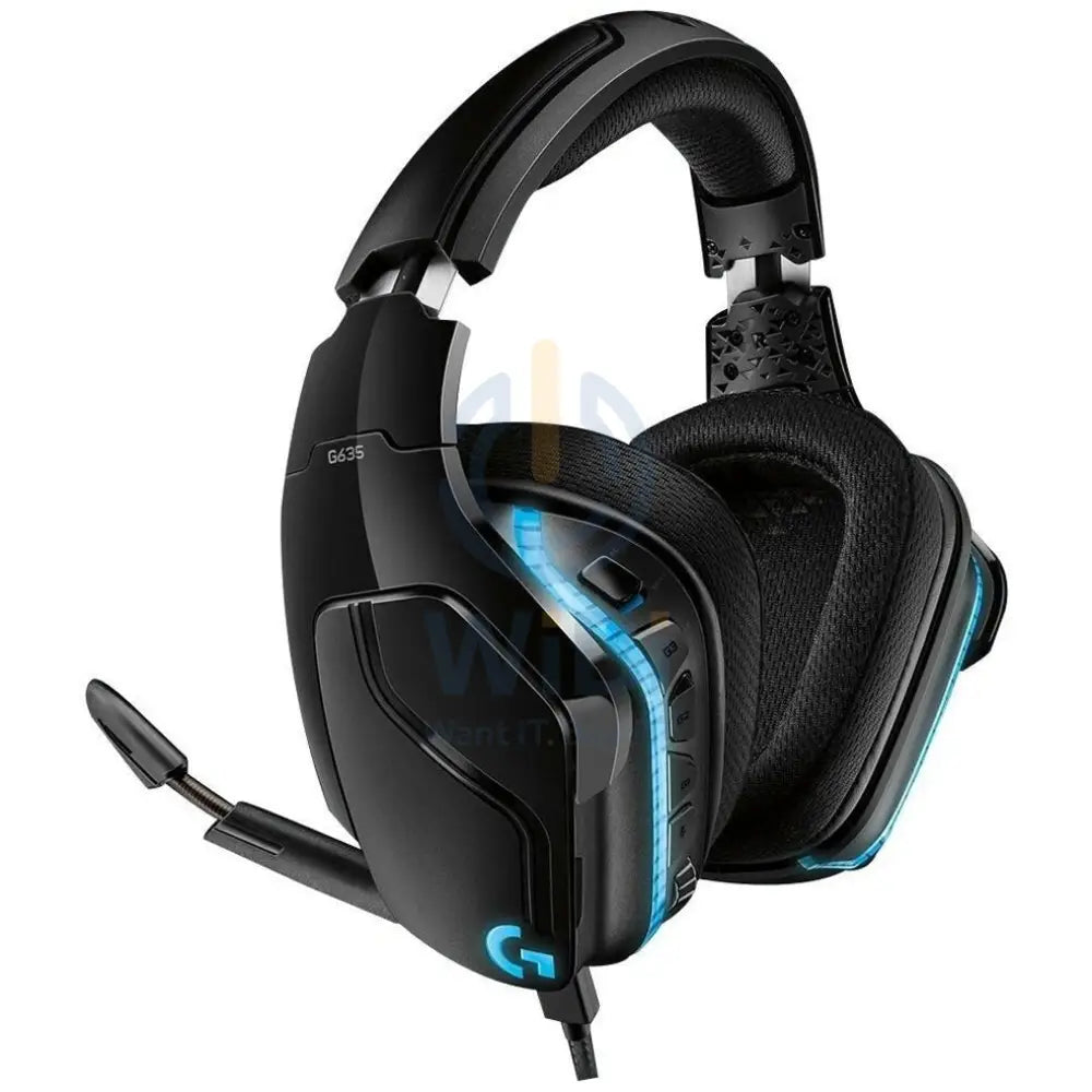 Logitech G635 7.1 LIGHTSYNC Gaming Headset - RGB / Wired / Black/Blue Accessories > Audio > Headphones > Gaming Zone