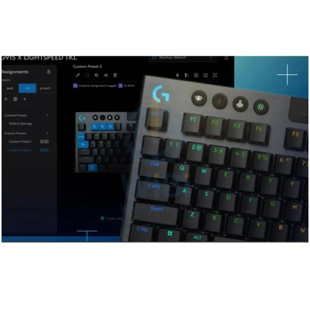 Logitech G915 X LIGHTSPEED TKL Mechanical Gaming Keyboard - Wireless / RGB / Clicky / Black Accessories > Keyboard &