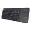 Logitech K400 Plus Wireless Touch Keyboard - 2.40GHz / Up to 10m / Wi-Fi / Black - Keyboard - Cables & Peripherals