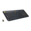 Logitech K400 Plus Wireless Touch Keyboard - 2.40GHz / Up to 10m / Wi-Fi / Black - Keyboard - Cables & Peripherals