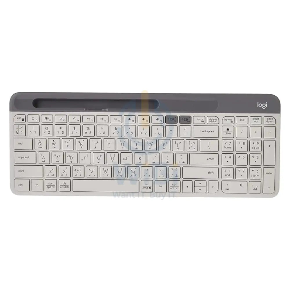 Logitech K580 Slim Multi-Device Wireless Keyboard - Off White / Arabic/English Accessories > Keyboard & Mouse