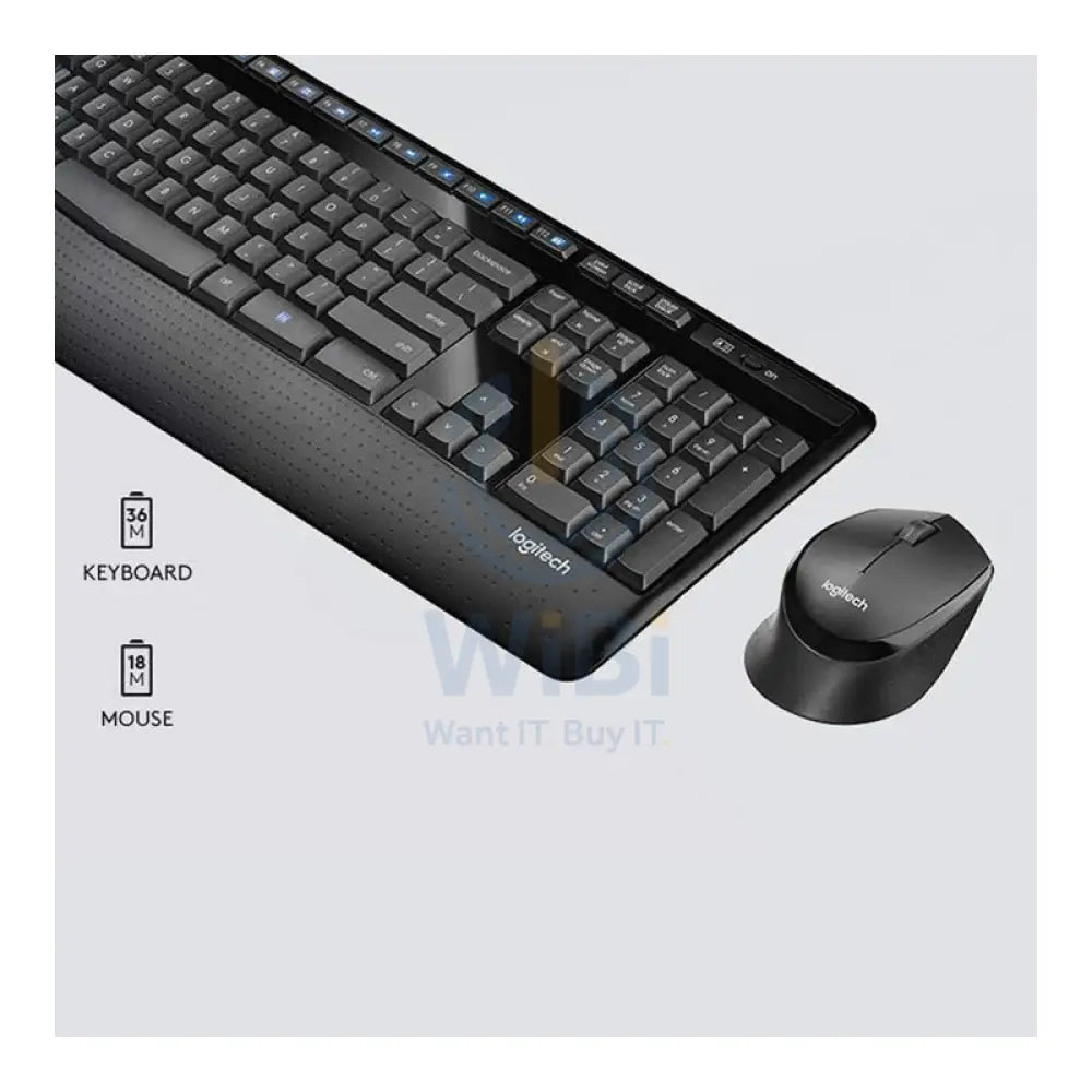 Logitech MK345 - Wireless / USB / Arabic/English Keys / Black - Keyboard & Mouse Combo Accessories > Keyboard & Mouse >