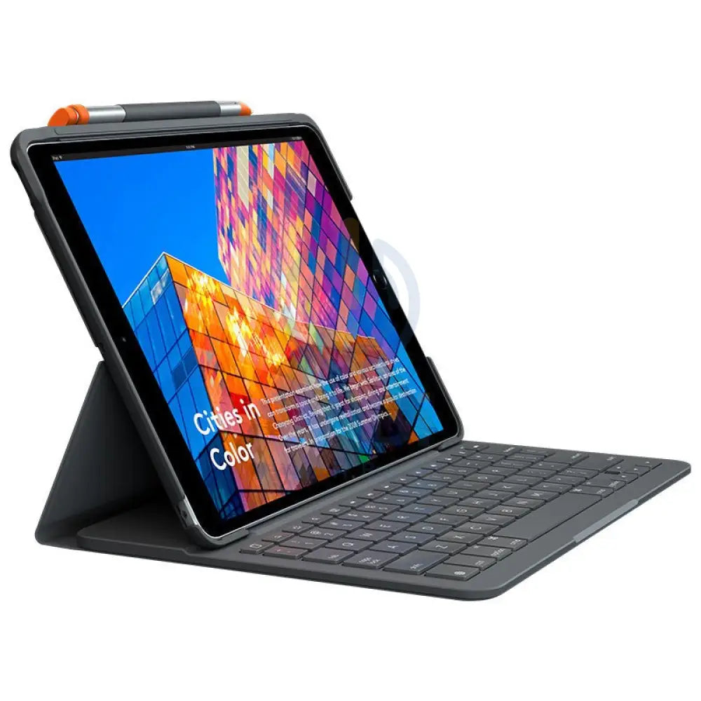 Logitech Slim Keyboard Folio for iPad Air 10.5’’ (3rd Generation) - Graphite / Arabic Accessories > Mobiles & Tablets >