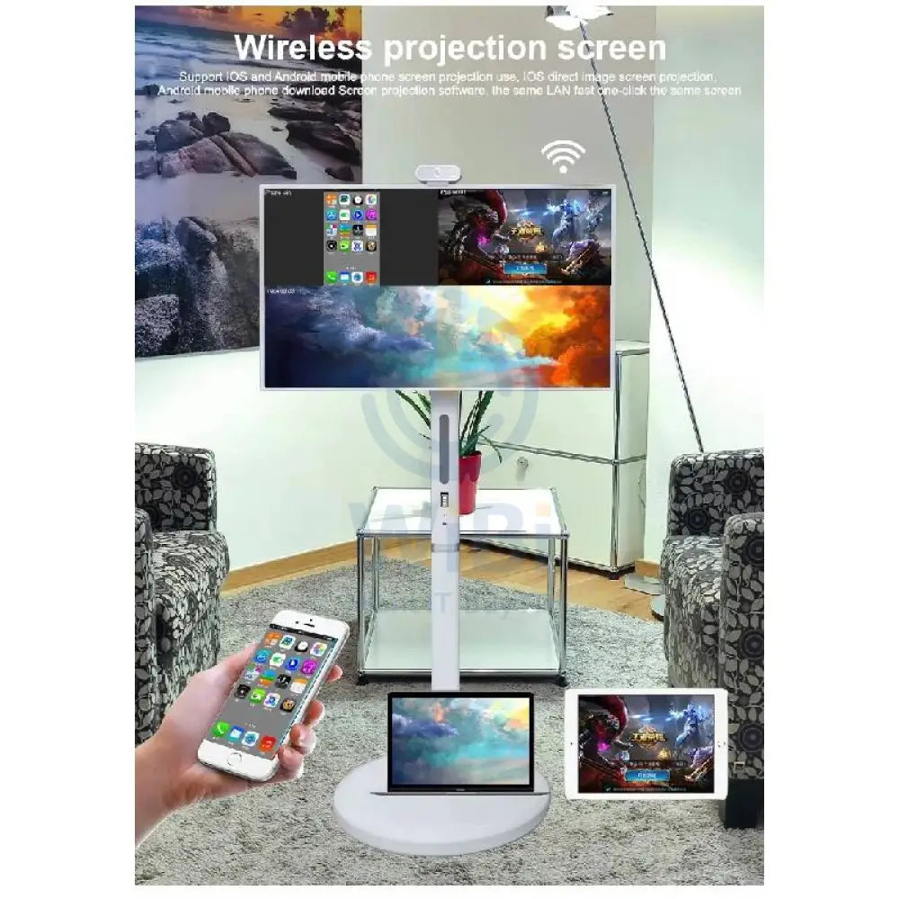 LZEL Smart Android Touch Mobile Monitor with Built-in Stand - 32’’ / 64GB / 4GB / Wi-Fi / HDMI Monitors & Projectors >