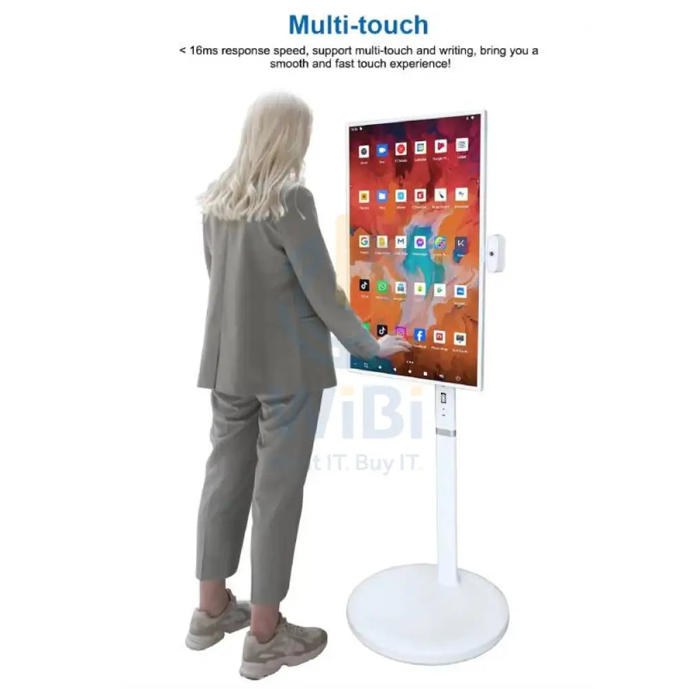 LZEL Smart Android Touch Mobile Monitor with Built-in Stand - 32’’ / 64GB / 4GB / Wi-Fi / HDMI Monitors & Projectors >