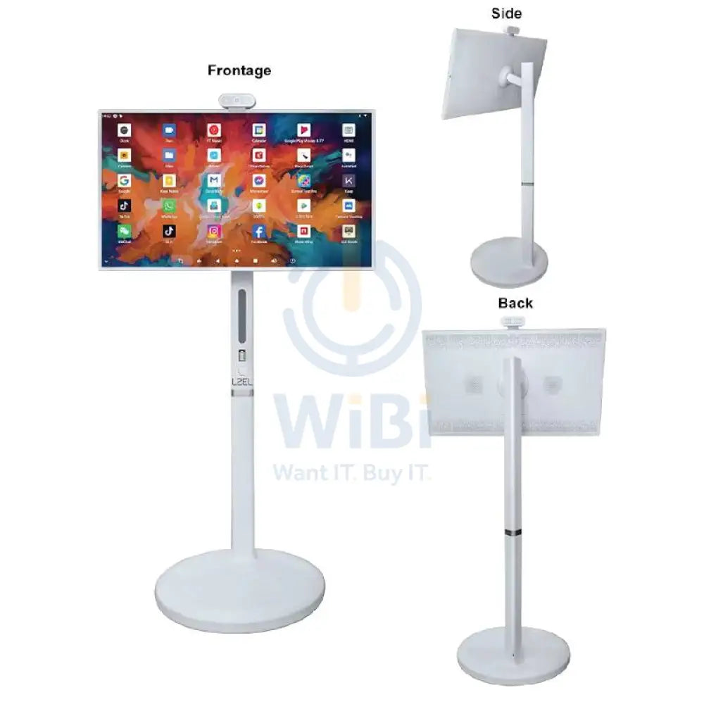 LZEL Smart Android Touch Mobile Monitor with Built-in Stand - 32’’ / 64GB / 4GB / Wi-Fi / HDMI Monitors & Projectors >