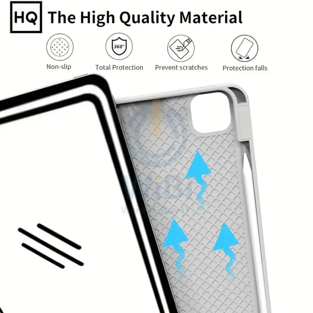 Magnetic Flip Smart Cover with Pencil Holder For iPad Air 11 inch (2025) Blue Accessories > Mobiles & Tablets > Tablets
