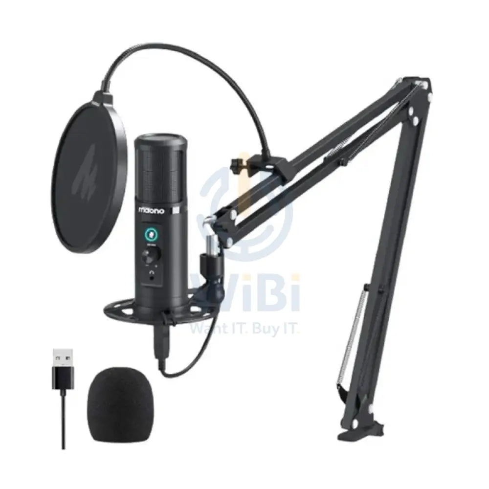 Maonocaster AU-PM422 USB Microphone Stand With Zero Latency Monitoring Professional Cardioid Condenser Microphone