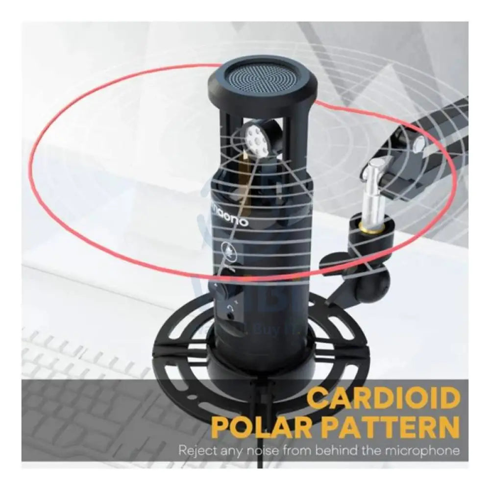 Maonocaster AU-PM422 USB Microphone Stand With Zero Latency Monitoring Professional Cardioid Condenser Microphone
