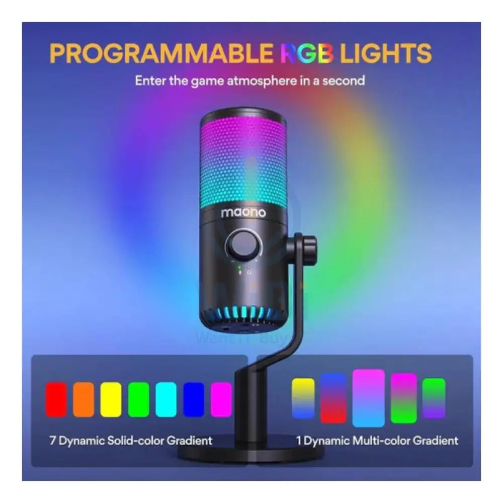 Maonocaster DM30 RGB USB Programmable Gaming Microphone for PC - Black Accessories > Audio > Microphone