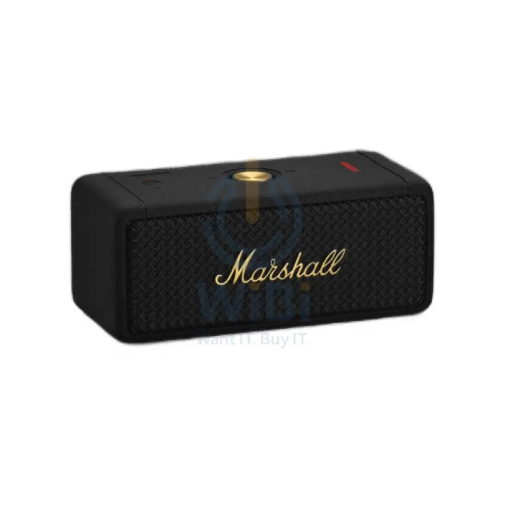 Marshall Emberton Portable Speaker - Black and Brass Accessories > Audio > Speakers > Offer Zone