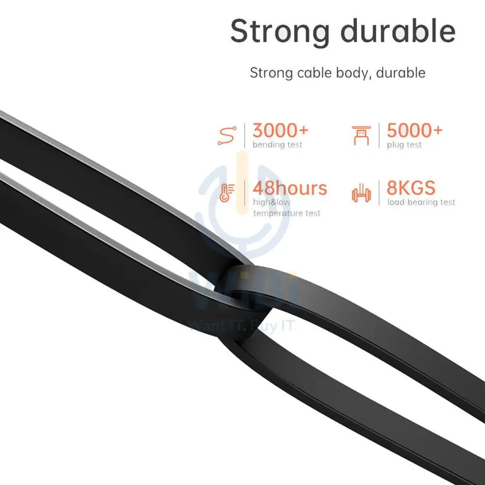 Mcdodo 3 in 1 Retractable Flat Cable Adjustable Length Universal – Black Accessories > Cables & Converters > Cables