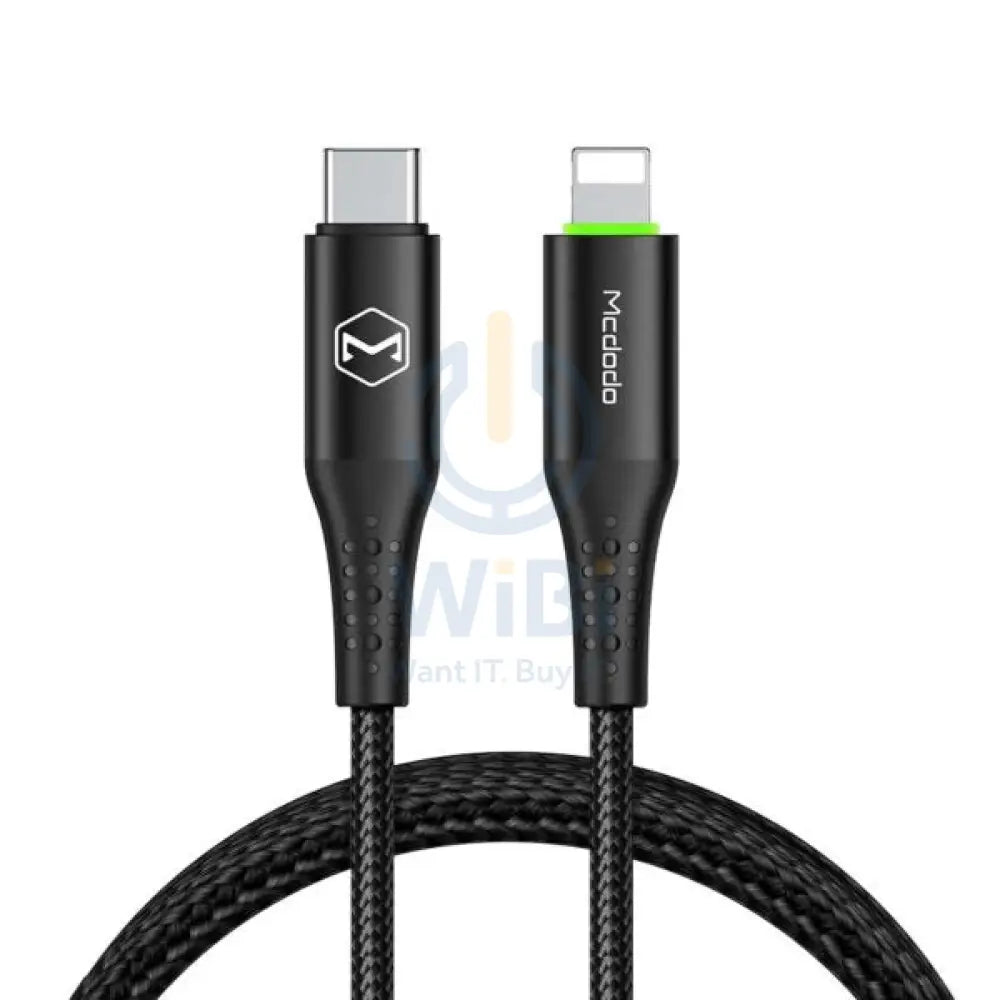 Mcdodo 36W Stronger SR LED Auto Power Off PD Lightning To Type C Cable 1.8M - Black Accessories > Cables & Converters >