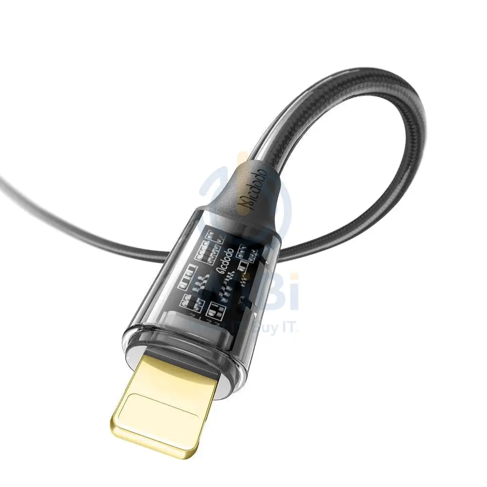 Mcdodo CA159 1.2M 36W PD to Lightning Transparent Cable Accessories > Mobiles & Tablets > Tablets