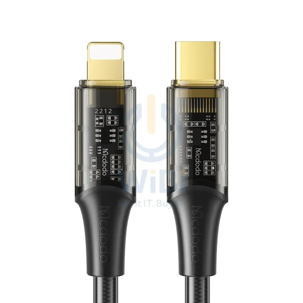 Mcdodo CA159 1.2M 36W PD to Lightning Transparent Cable Accessories > Mobiles & Tablets > Tablets