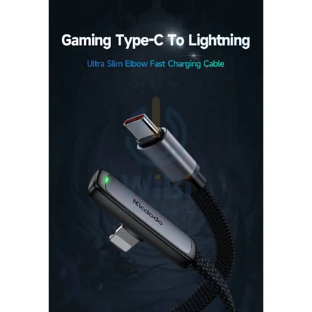 Mcdodo Fast Charging Data Cable - Type-C / Lightning / 36W / 1.2 Meter / Black Accessories > Cables & Converters >
