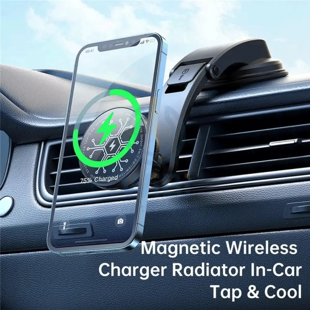 Mcdodo Fast Cooling 15W Magnetic Radiator Wireless Car Charger – Black Accessories > Power Adapters