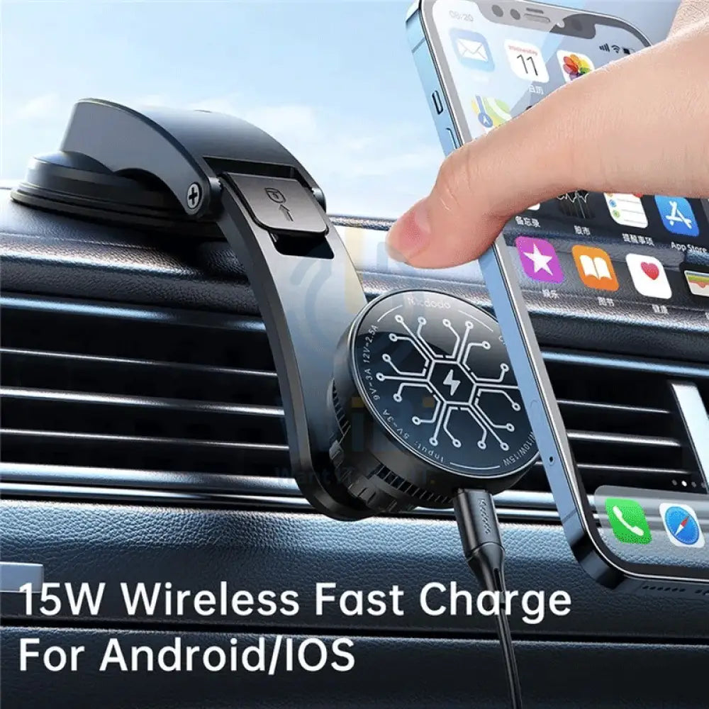 Mcdodo Fast Cooling 15W Magnetic Radiator Wireless Car Charger – Black Accessories > Power Adapters