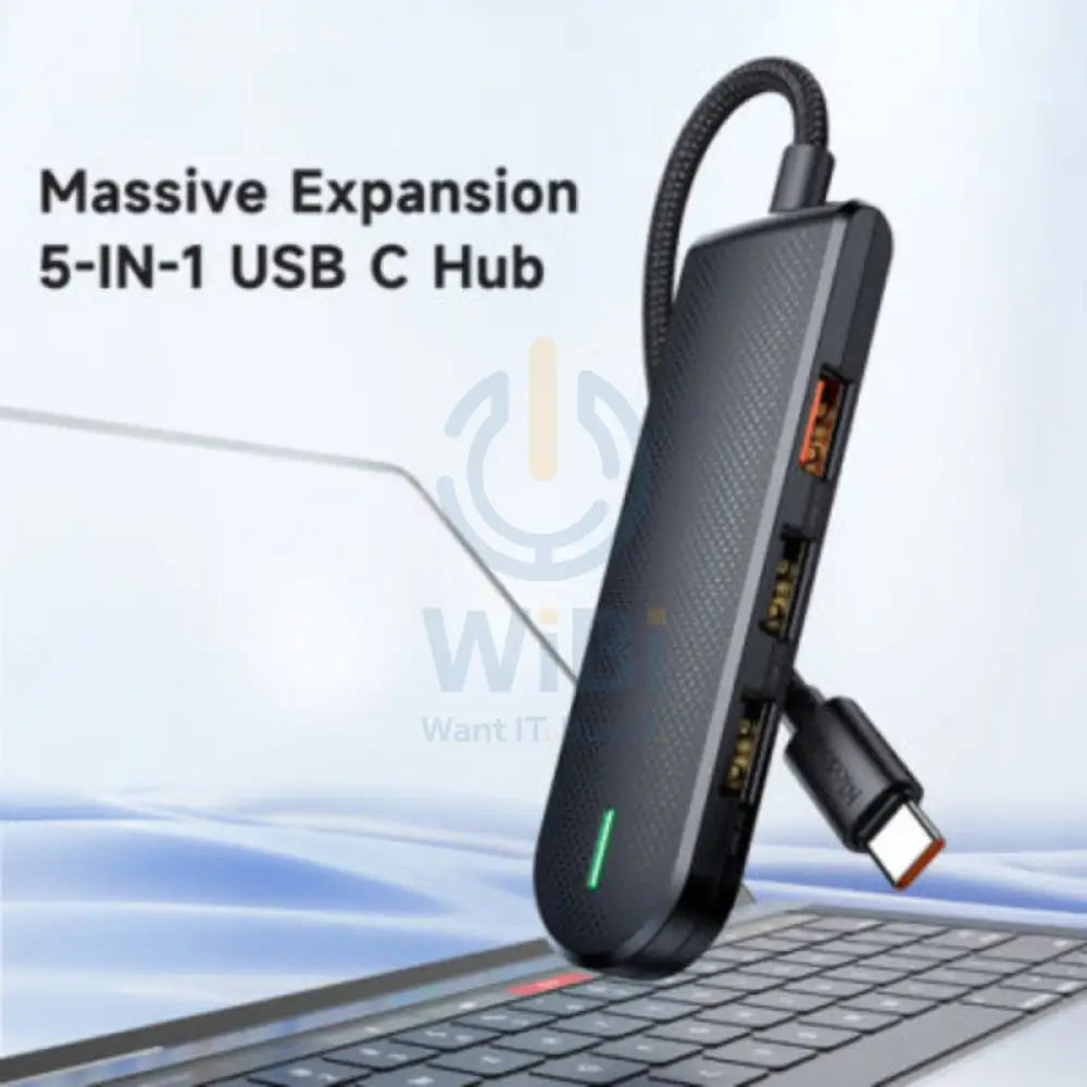 Mcdodo HU 143 5 in 1 USB C Hub Black Accessories > USB Hub