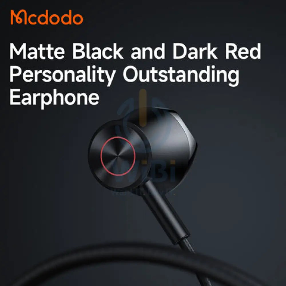 Mcdodo Wired Earphone Lightning for iPhone Mic Music Control 1.2m - Black Accessories > Audio > Headphones