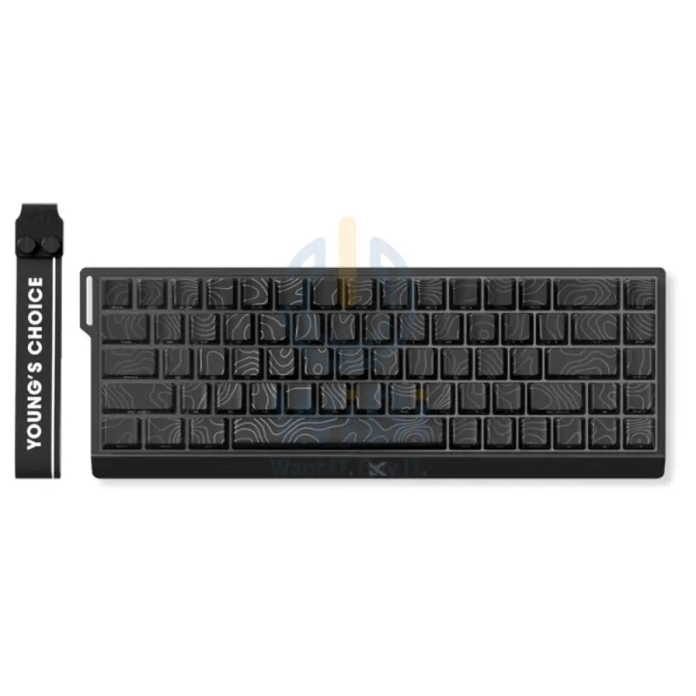 MCHOSE Ace 68 Hall Effect Magnetic Switch Gaming Keyboard - Wired / Black Topographic Accessories > Keyboard & Mouse >