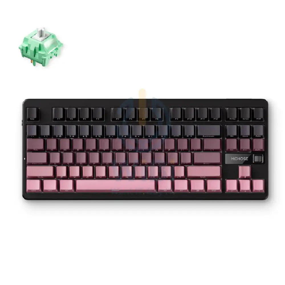 MCHOSE G87 Wireless Mechanical Keyboard - 10,000mAh / Wireless - Black Pink Accessories > Keyboard & Mouse
