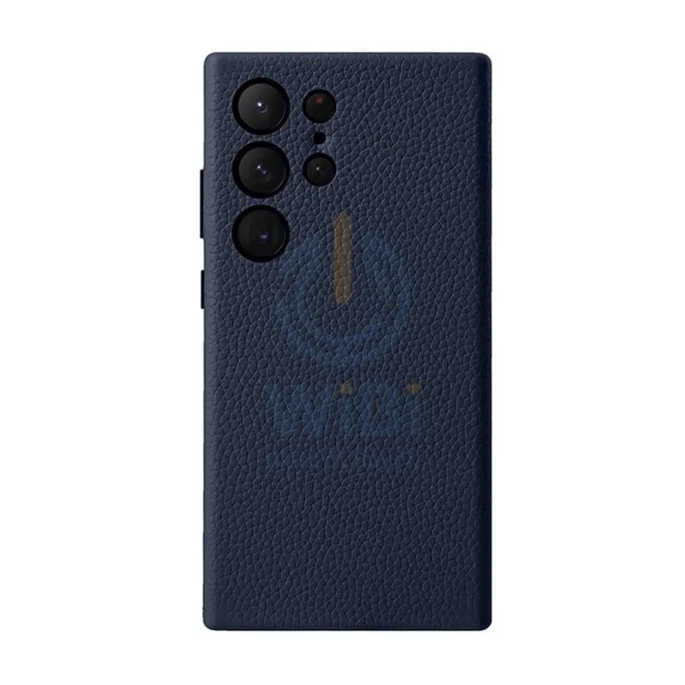 Melkco Origin Series Premium Leather Regal Snap Magsafe Cover - Samsung Galaxy S24 Ultra / Dark Blue Accessories >