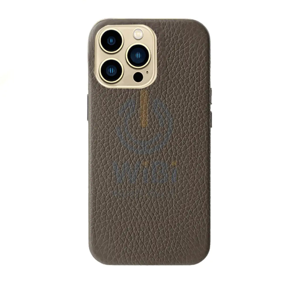 Melkco Paris Premium Leather Case For iPhone 13 Pro- Grey Accessories > Mobiles & Tablets