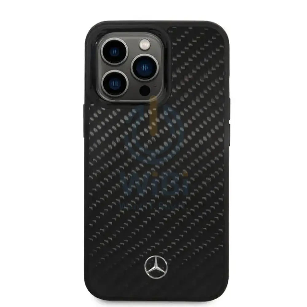 Mercedes-Benz iPhone 14 Pro Max Magsafe Compatibility Dynamic Real Carbon Fiber Case - Black Accessories > Mobiles &