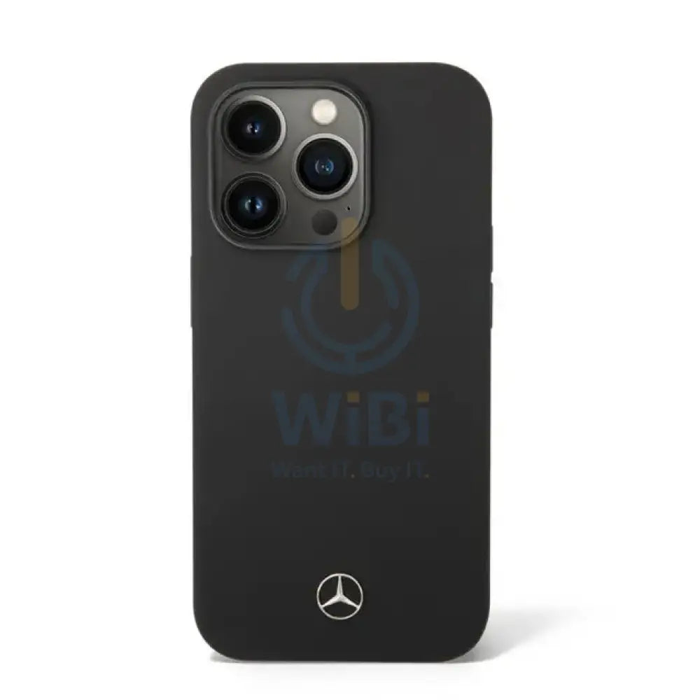 Mercedes-Benz iPhone 14 Pro Max Magsafe Compatibility Liquid Silicone Case - Black Accessories > Mobiles & Tablets >