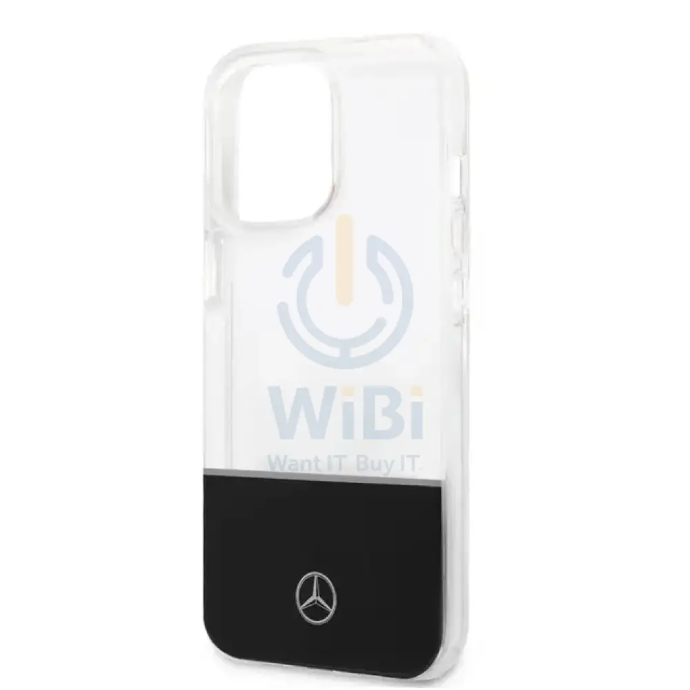 Mercedes-Benz iPhone 14 Pro Max PC/TPU Case with Silver Electroplated Middle Line - Transparent Accessories > Mobiles &