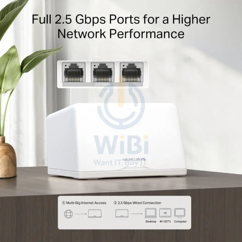 Mercusys (BE9300) Whole Home Mesh Wi-Fi 7 System - 6GHz(5760 Mbps) / WAN/LAN (2-Pack) Networking Products > Wireless