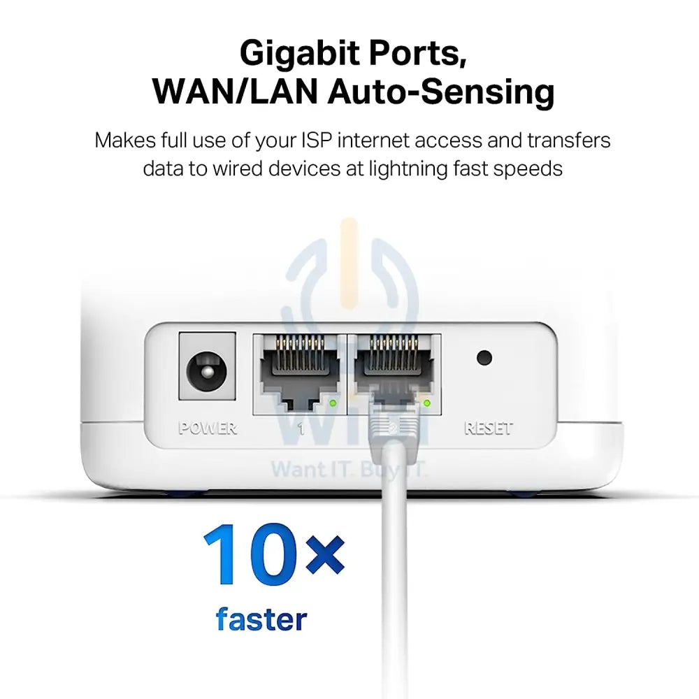 Mercusys H80X AX3000 Whole Home Mesh Wi-Fi 6 System - 2.4 GHz 5 GHz / White Networking Products > Wireless Access Point