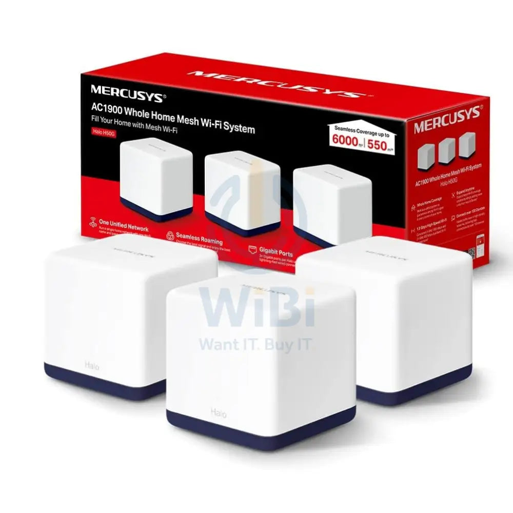 Mercusys H80X AX3000 Whole Home Mesh Wi-Fi 6 System - 2.4 GHz 5 GHz / White Networking Products > Wireless Access Point