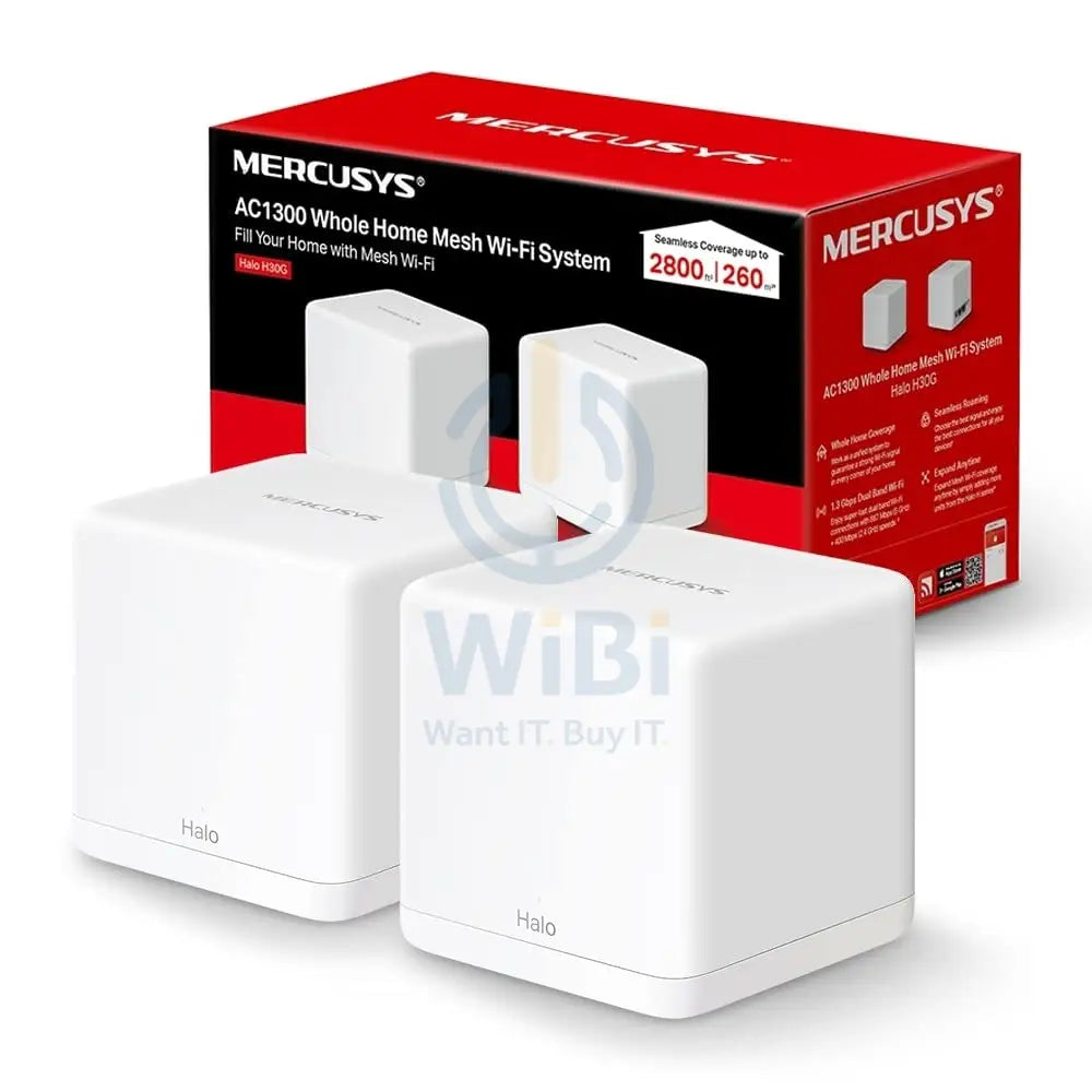 Mercusys H80X AX3000 Whole Home Mesh Wi-Fi 6 System - 2.4 GHz 5 GHz / White Networking Products > Wireless Access Point