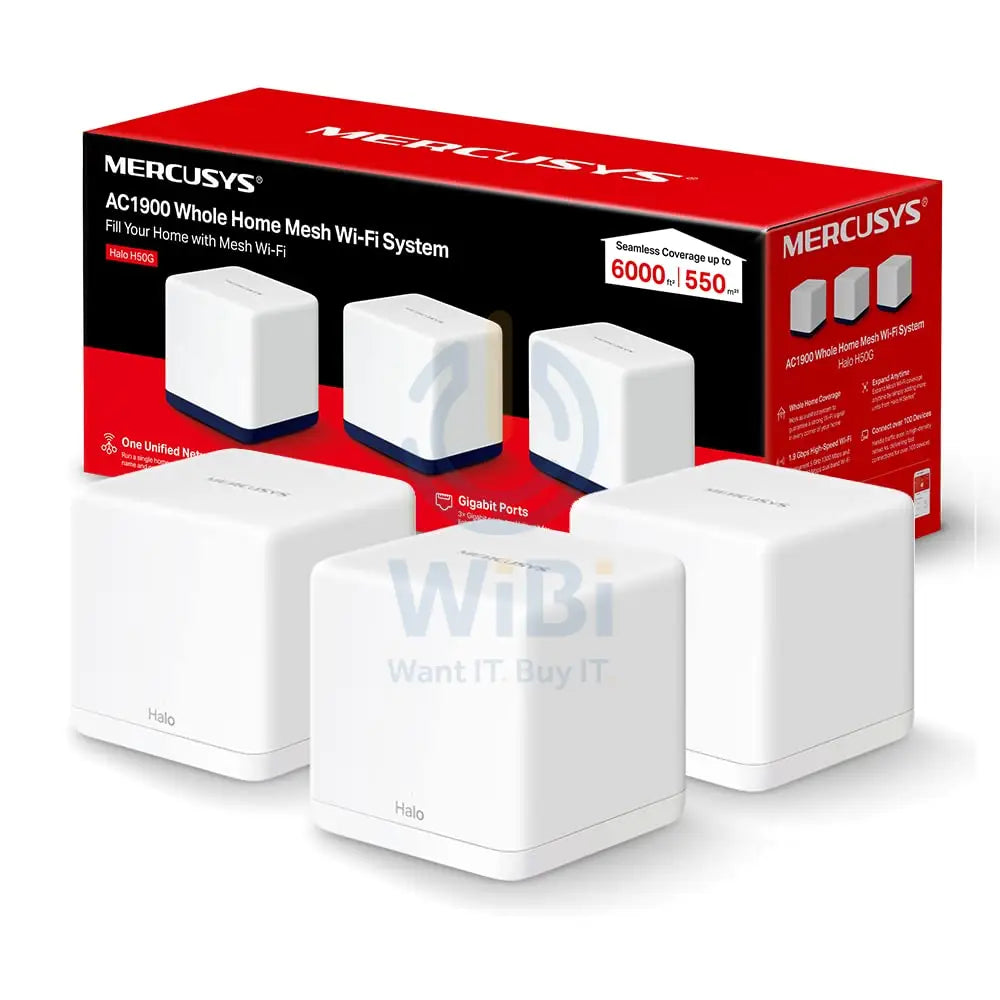 Mercusys H80X AX3000 Whole Home Mesh Wi-Fi 6 System - 2.4 GHz 5 GHz / White Networking Products > Wireless Access Point