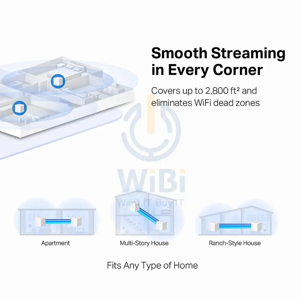 Mercusys H80X AX3000 Whole Home Mesh Wi-Fi 6 System - 2.4 GHz 5 GHz / White Networking Products > Wireless Access Point
